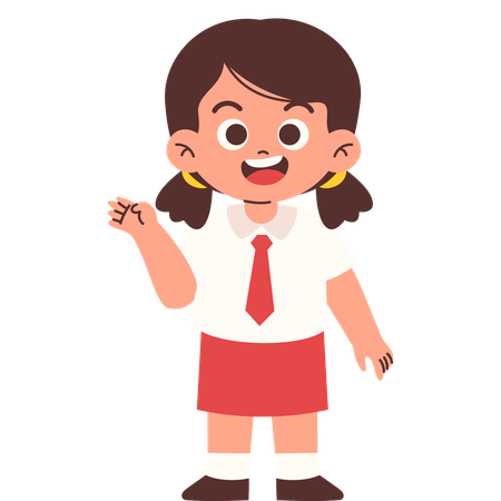 Grundschüler präsentieren  Illustration