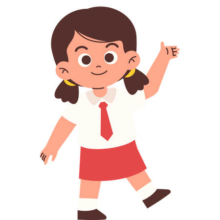 Grundschüler präsentiert im Unterricht  Illustration