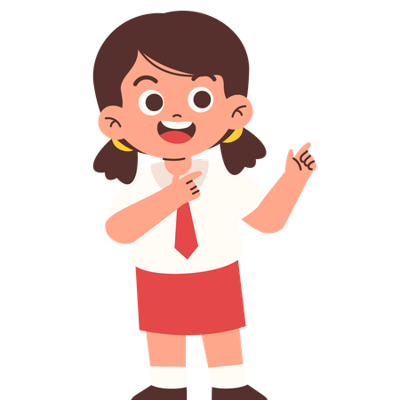 Grundschüler zeigen  Illustration