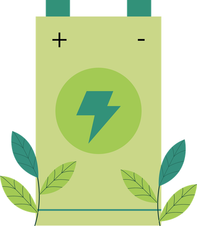 Grüne Batterie  Illustration