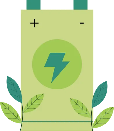 Grüne Batterie  Illustration