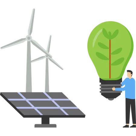 Grüne, saubere Energie  Illustration