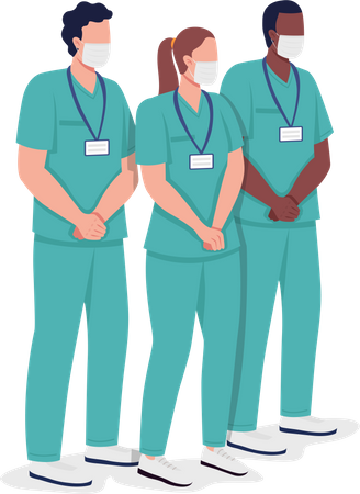 Grupo de enfermería  Ilustración