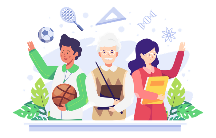Grupo de profesores  Ilustración