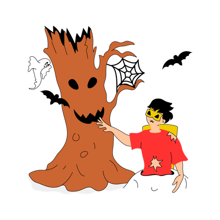 Gruseliger Baum  Illustration