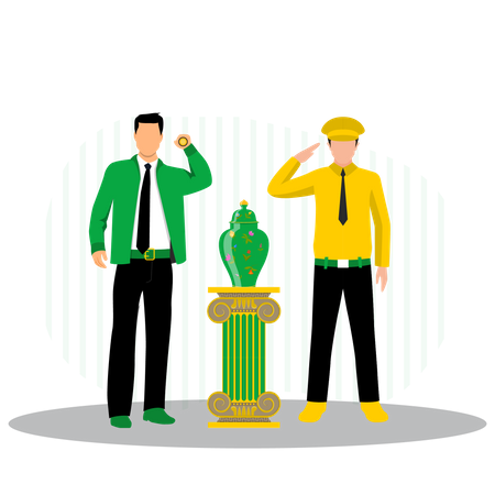 Guardia de seguridad  Ilustración