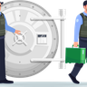 bank security illustrations free