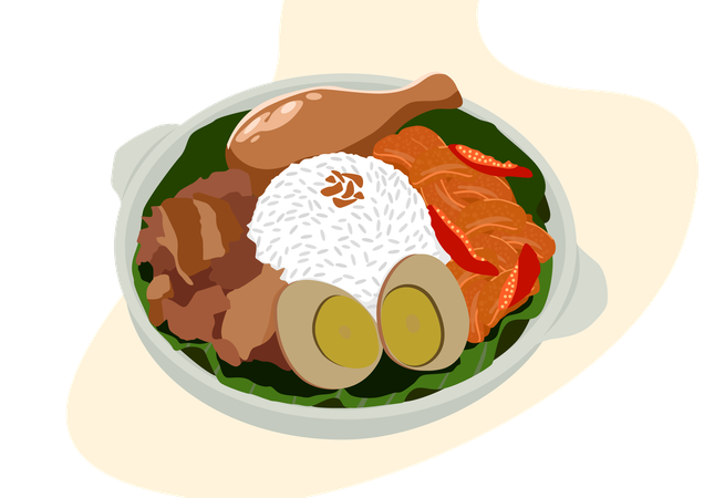 Gudeg da Indonésia  Ilustração