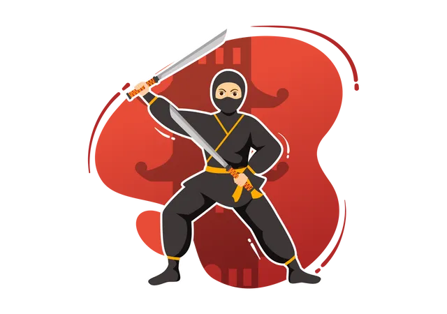 Guerreiro ninja  Ilustração