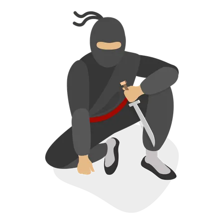 Guerreiros ninjas  Ilustração