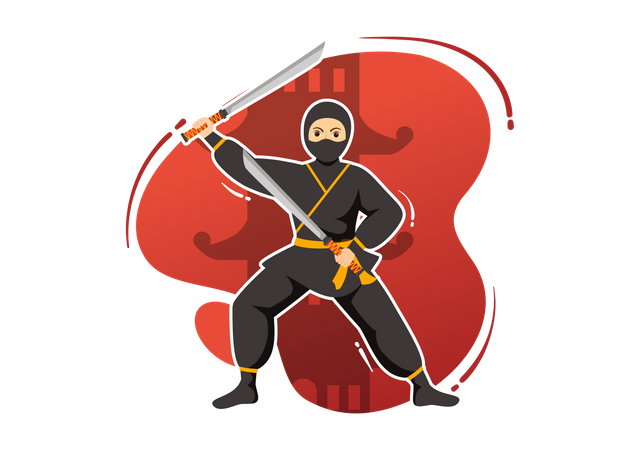 Guerrero ninja  Ilustración