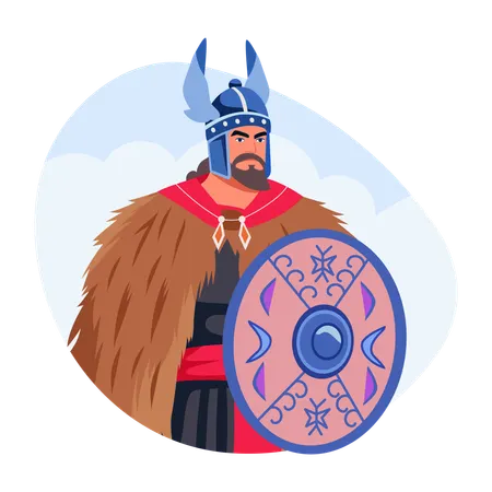 Guerrier Vinking portant un costume  Illustration