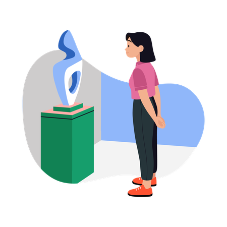 Guest Checking In at Front Desk  Illustration