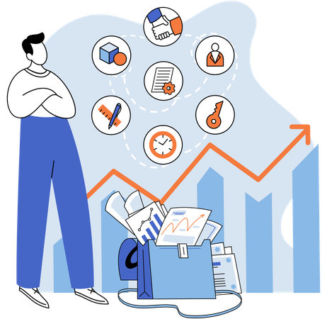 El análisis de marketing orienta las estrategias de toma de decisiones basadas en datos  Ilustración