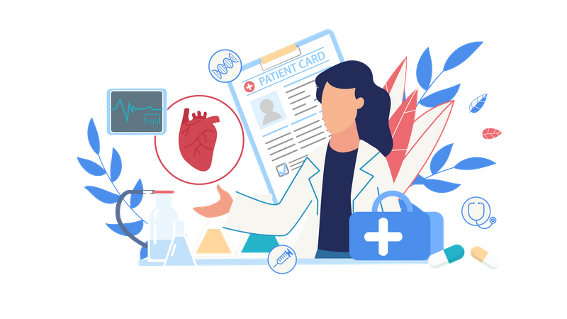 Guia de doenças de saúde  Illustration