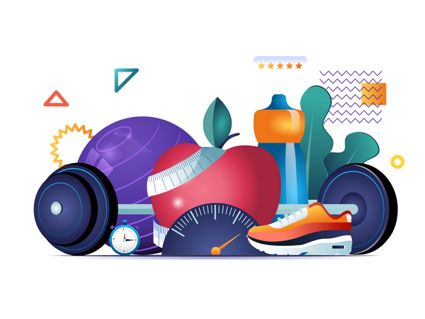 Guia de fitness  Ilustração