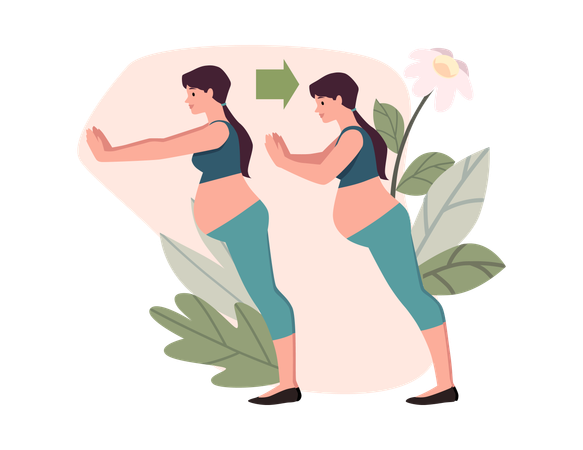 Guía de yoga prenatal para practicar yoga  Ilustración