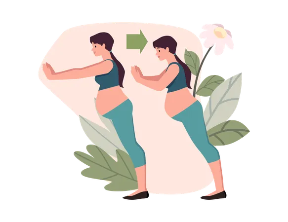 Guía de yoga prenatal para practicar yoga  Ilustración