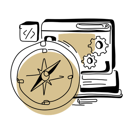 Guiding Compass  Illustration