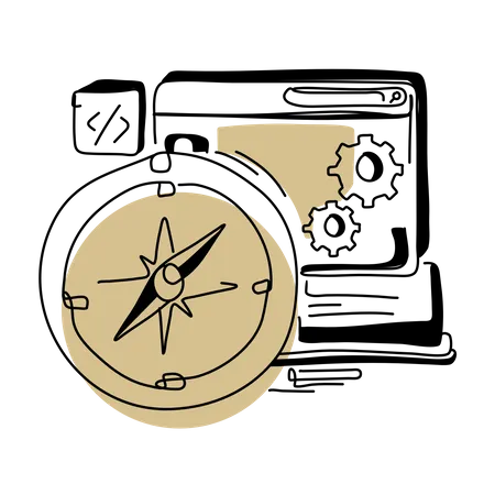 Guiding Compass  Illustration