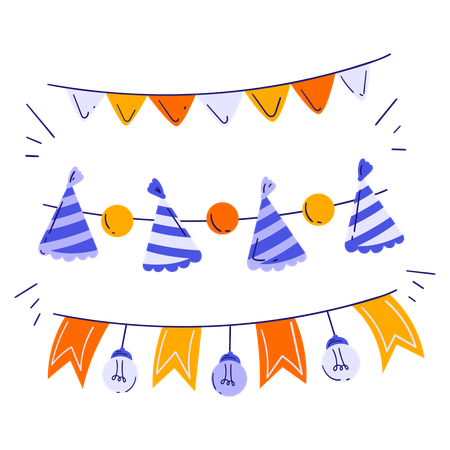 Guirlande de fête  Illustration