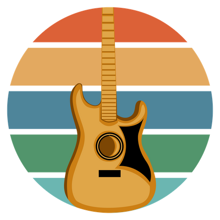 Guitar acoustic  イラスト
