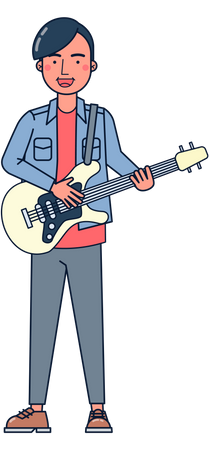 Guitar player  Illustration