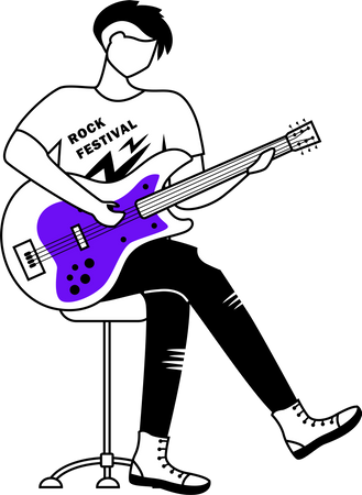 Guitarist Illustration
