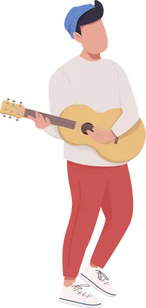 Guitariste masculin  Illustration