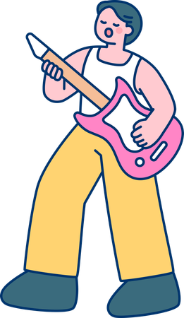 Guitariste masculin  Illustration