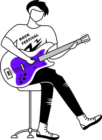Guitarrista  Ilustração