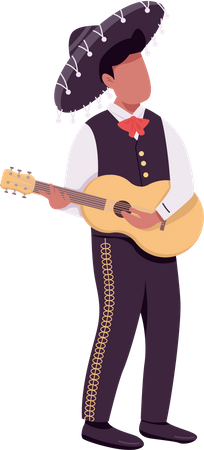 Guitarrista mexicano  Ilustração