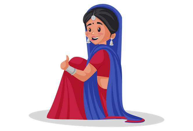 Gujarati-Frau  Illustration