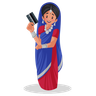 gujarati girl illustration free download