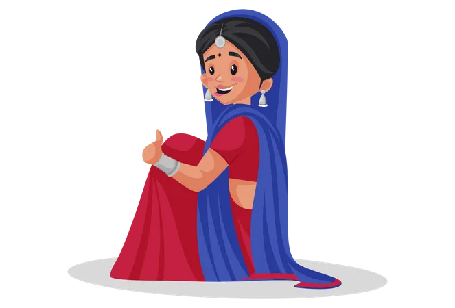 Gujarati woman Illustration