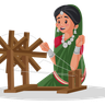 gujarati woman illustration