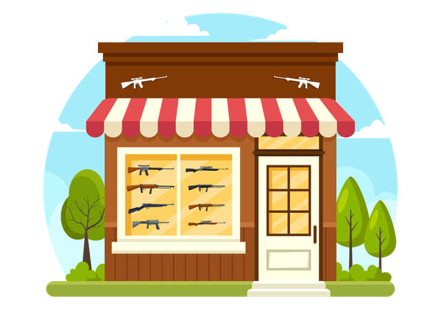 Gun Shop  Illustration