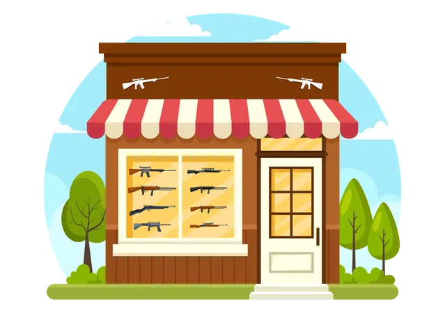 Gun Shop  Illustration