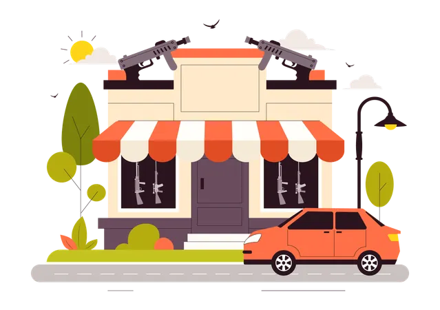 Gun shop  Illustration