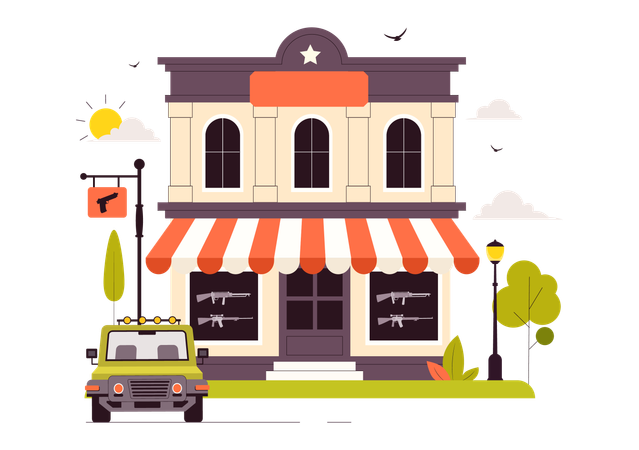 Gun store  Illustration