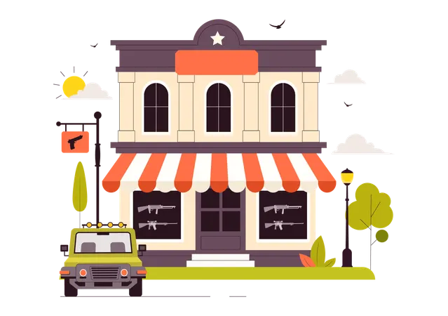 Gun store  Illustration