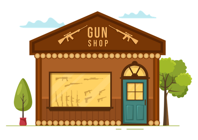 Gun store  Illustration