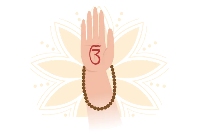 Guru give blessing  Illustration