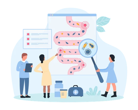 Gut Microbiome Research  Illustration