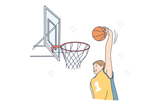 Guy athlete basketball player  Illustration