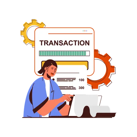 Guy doing online transaction  Illustration