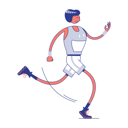 Guy Jogging  Illustration