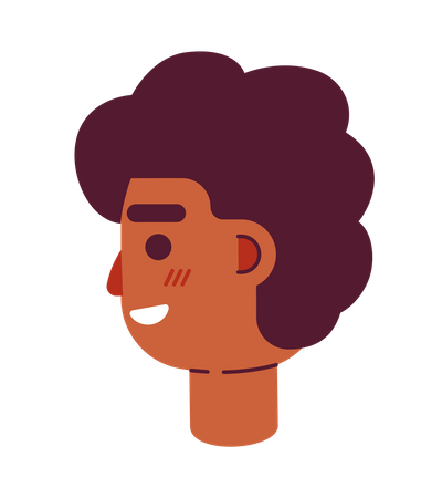 Guy looking back with happy smirk  Illustration