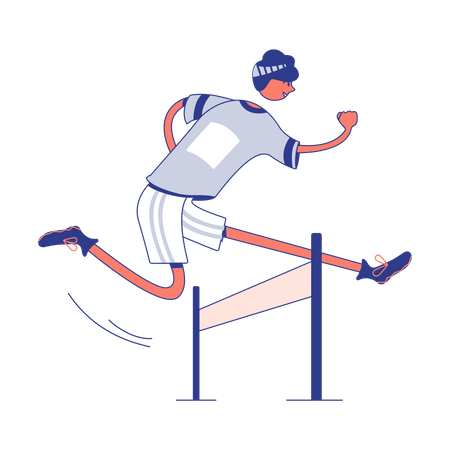 Guy running in Illustration