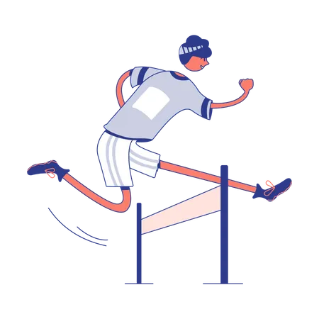 Guy running in  Illustration
